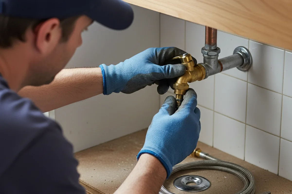 Shutoff valve and fitting work during Well Pump Repair in Cedar Lake